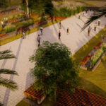 Representación de espacio público para la QUID Consultora. Ubicación: Luque - Córdoba.